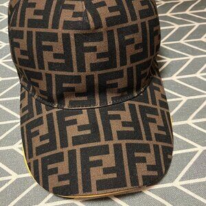 Fendi FF Zucca Print Baseball Cap Size 58cm Large